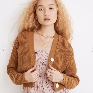 Madewell greywood crop cardigan sweater *excellent condition*